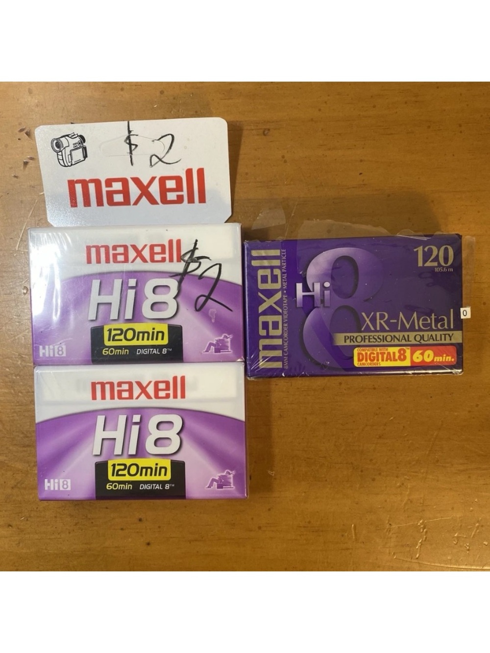3 Maxell P6-120 XRM Hi 8 120 Min Video Cassette Camcorder NEW
